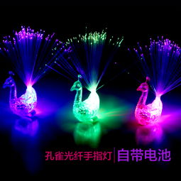 手指孔雀灯 点亮儿童乐园夜市的环保发光热门之选